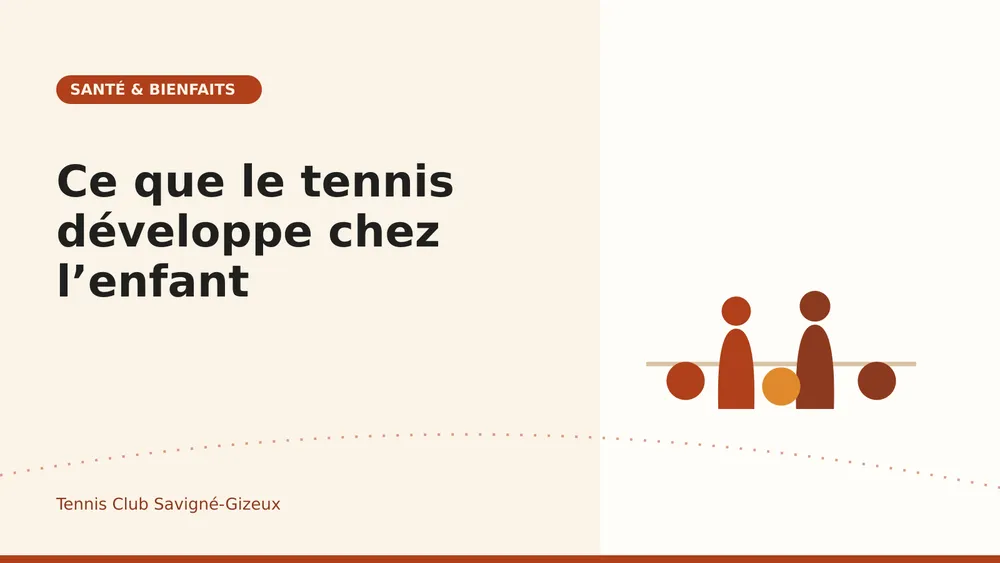 Un enfant à l’entraînement de tennis