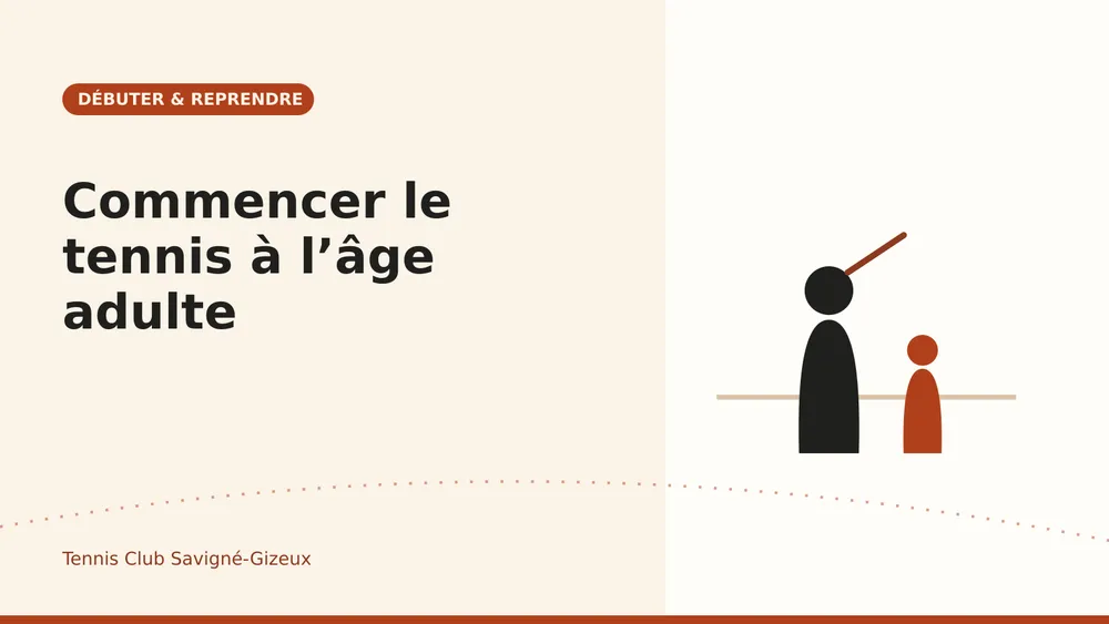 Un adulte débutant à l’entraînement