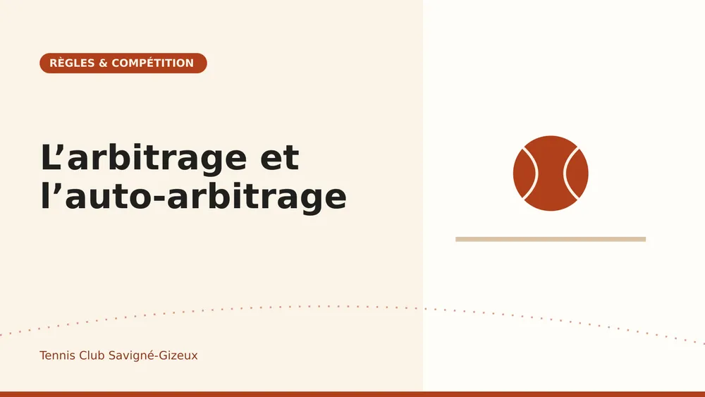 Un joueur appelle une balle près de la ligne