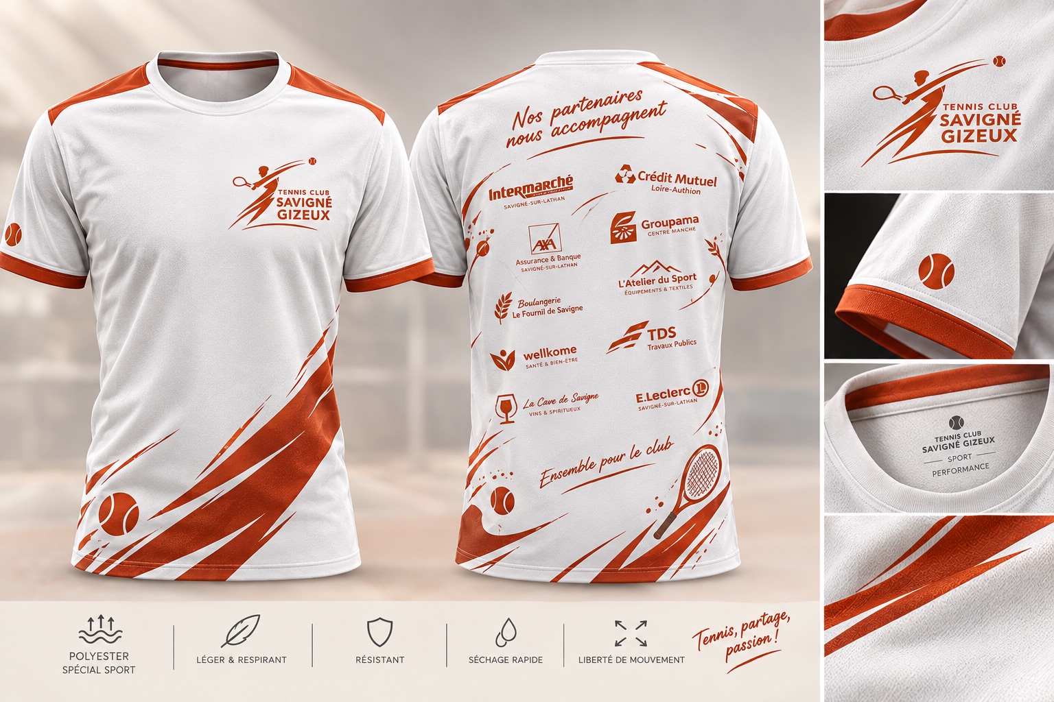 Le tee-shirt du Tennis Club Savigné-Gizeux